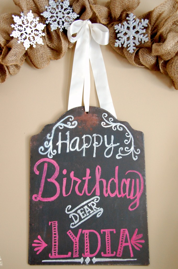 happy birthday chalkboard