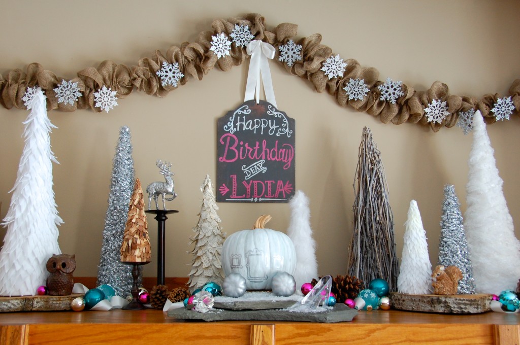 princess party mantel