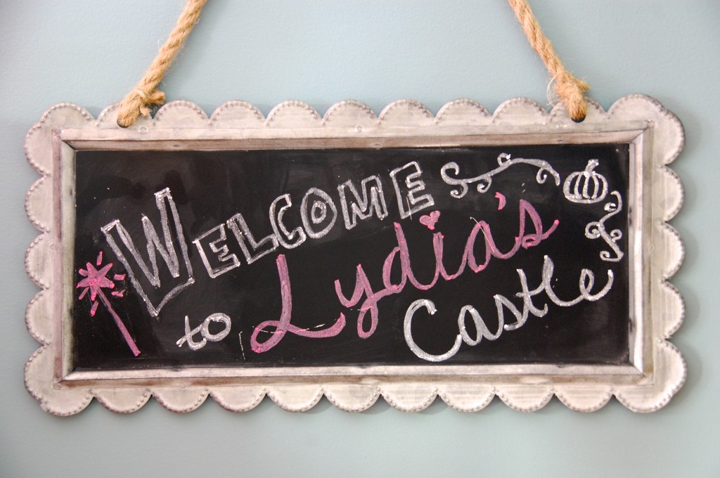 princess party chalkboard