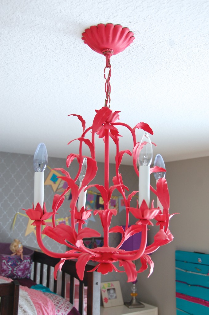 pink chandelier