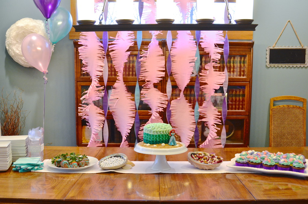 Mermaid party cake table
