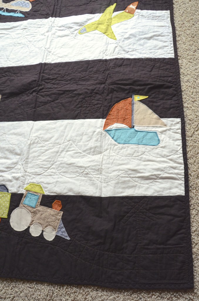 transportation quilt detail 